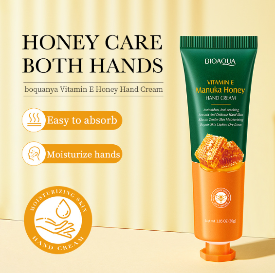 CREMA PARA MANOS MIEL Y VIT E BIOAQUA 30G - Imagen 2