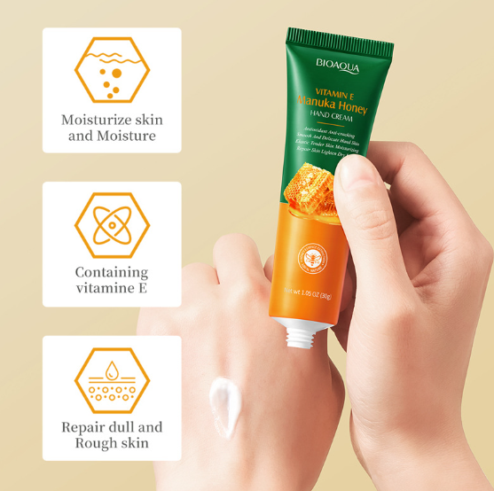 CREMA PARA MANOS MIEL Y VIT E BIOAQUA 30G - Imagen 3