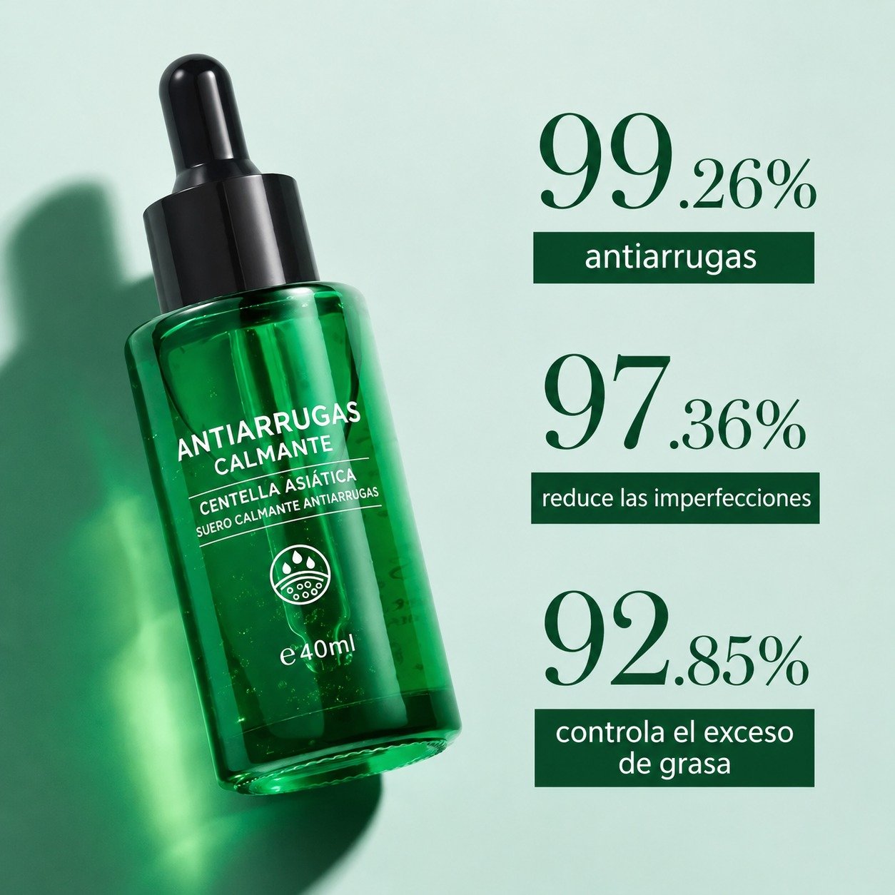 SERUM FACIAL RETINOL CON CENTELLA ASIATICA CALMANTE Y ANTIARRUGAS SADOER 40ML - Imagen 5